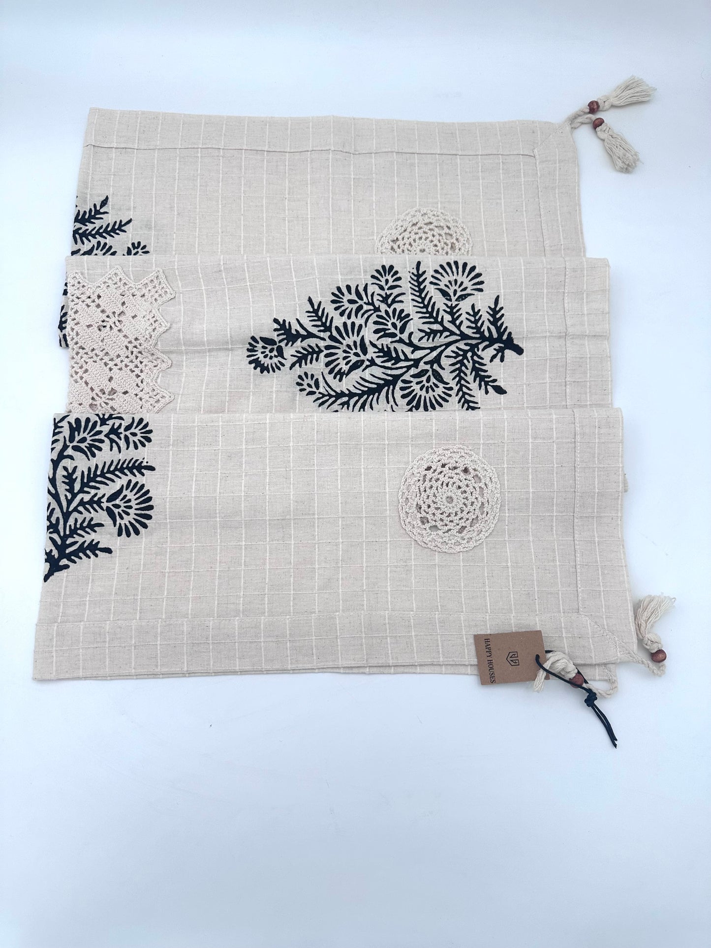 TAŞ BASKI MASA ÖRTÜSÜ 85X85