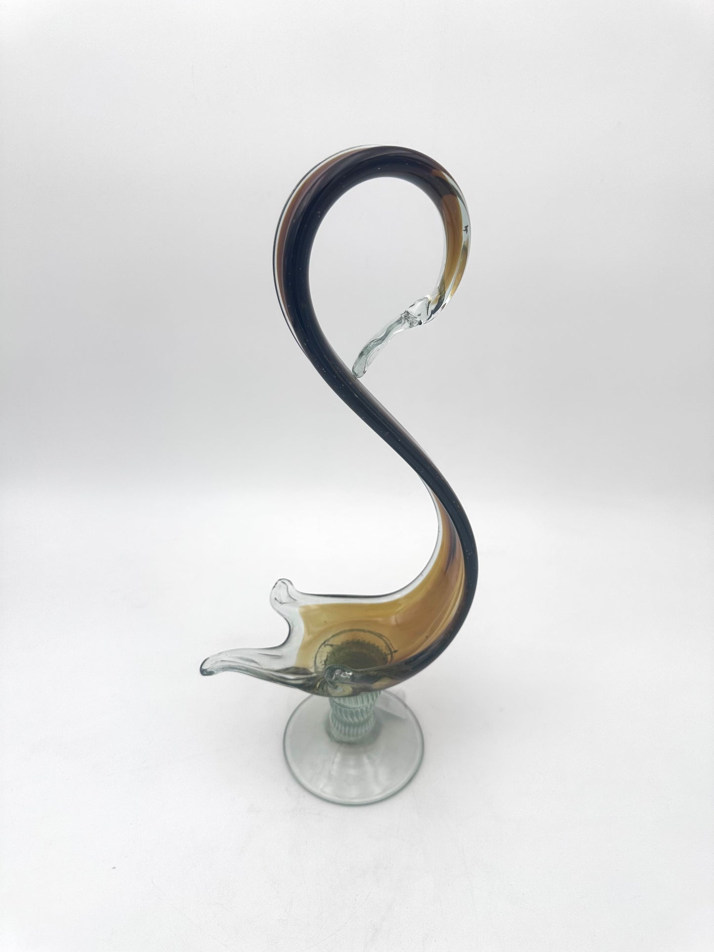 DEKORATİF CAM KUĞU 34 CM