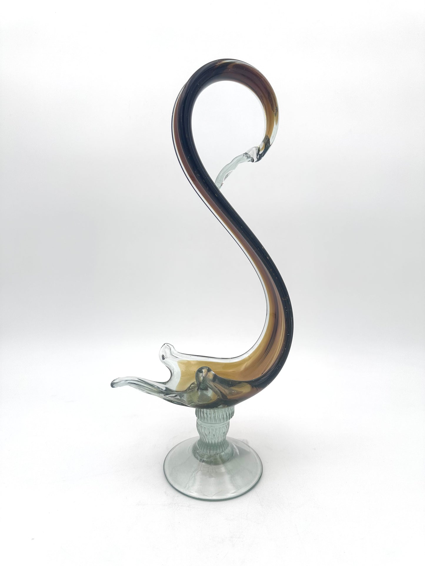 DEKORATİF CAM KUĞU 34 CM